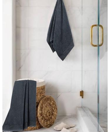 Belizzi Home 2 Pack Oversized Bath Towel Set - 28x55 Inches, 100% Cotton, Ultra Absorbent & Quick Dry - Charcoal Grey - Buy Online on GoSupps.com