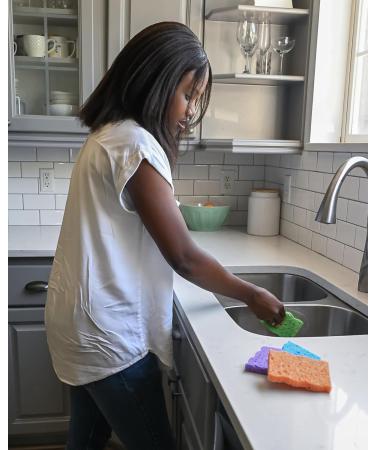 Dawn Ultra Cellulose Wedge-Shaped Dish Cleaning Scrub Sponges Multicolor (Pack of 4) - Buy Online on GoSupps.com