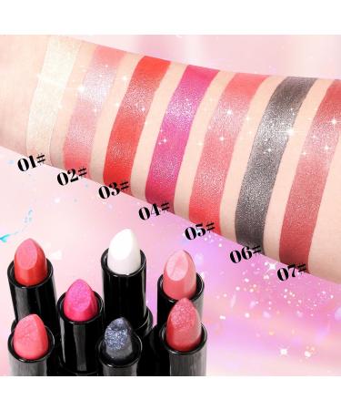Shop High Shine Glitter Diamond Lipstick - Long Lasting Waterproof Moisturizer with Shimmer Metallic Finish | Coral Luster 05# | International Shipping Available - Buy Online on GoSupps.com