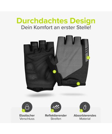 Velmia Summer Bicycle Gloves for Men & Women | Grip Print & Reflector Safety | MTB XL Cycling Accessories - Buy Online on GoSupps.com