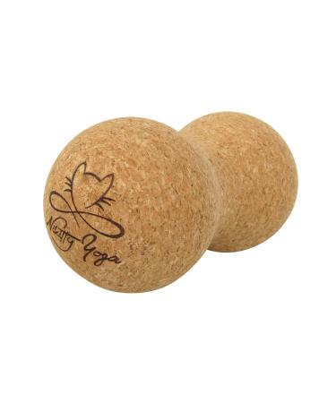 Nikitty Yoga - Massage duoball made of cork 7.3cm - Peanut fascia ball for self -massage - handy ergonomic odor -neutral - #Goingnuts