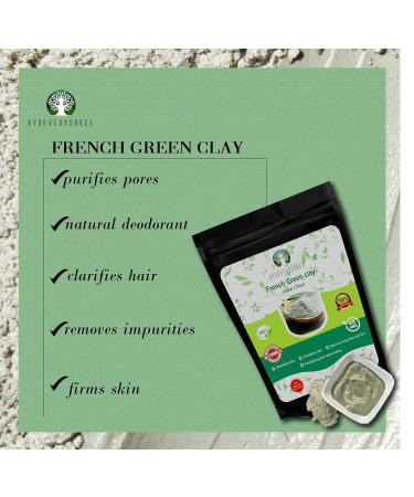 Buy French Green Clay Powder 50g - 100% Pure Montmorillonite | Deep Cleanser for Oily Skin | Oil Absorbing Face Mask - Buy Online on GoSupps.com