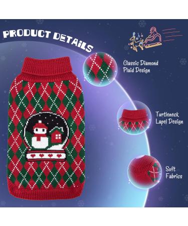 Nobleza Christmas Dog Sweater - Turtleneck Knitwear for Small & Medium Dogs | Warm Holiday Apparel with Snowman Design - Buy Online on GoSupps.com