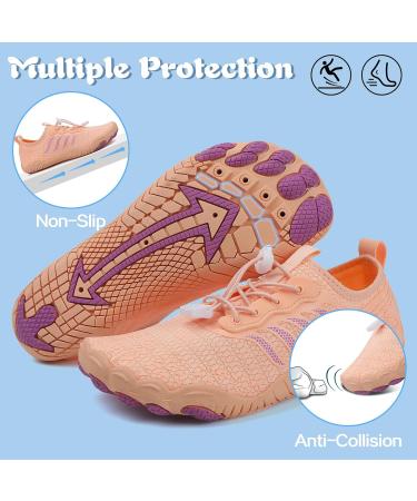 Men's & Women's Aqua Shoes | Quick Drying Bathing Water Shoes for Summer & Surf - Pink (40 EU) - Buy Online on GoSupps.com
