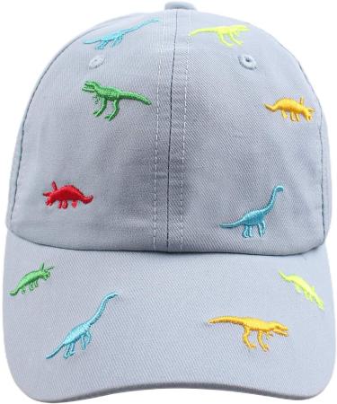 Xiaohawang Adjustable Dinosaur Embroidery Baseball Cap for Girls 2-6 Years - Sky Blue Summer Sport Hat - Buy Online on GoSupps.com