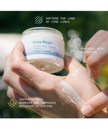 Ursa Major Alpine Rich Cream - Deeply Hydrating Natural Face Lotion | Vegan Non-Toxic Cruelty-Free | Supports Skin Barrier & Targets Fine Lines | 1.69 oz - Buy Online on GoSupps.com
