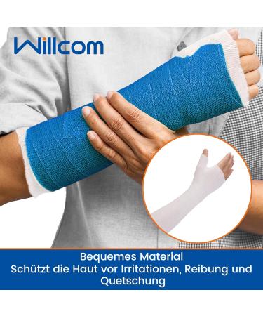 Willcom Wrist Threeking Stockinette - 10 Soft Arm Socks | Skin Liner Protective Cover for Casts & Joints | Comfortable Normal Size White - Buy Online on GoSupps.com