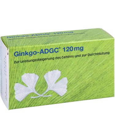 Ginkgo ADGC 120 mg Film-Coated Tablets - Boost Memory & Focus | 60 Tablets - International Shipping Available - Buy Online on GoSupps.com