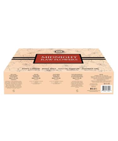 HyBrid & Company Midnight Raw Flowers 4Pcs Gift Set For Women 50ml-Perfume&50ml-Mist&50ml-Bodylotion&50ml-Shower Gel - Buy Online on GoSupps.com