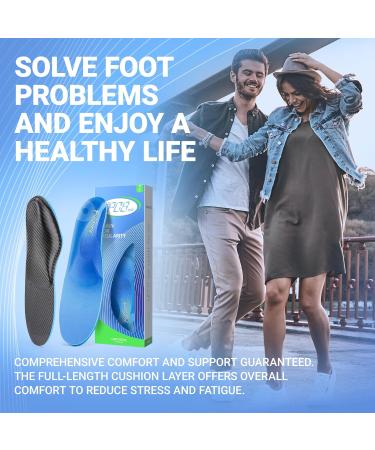 PCSSole Orthopedic Insoles for Men & Women | Comfort for Flat Feet Plantar Fasciitis & Heel Spur | EU43-44 (28cm) - Ideal for Work Leisure & Sports - Buy Online on GoSupps.com