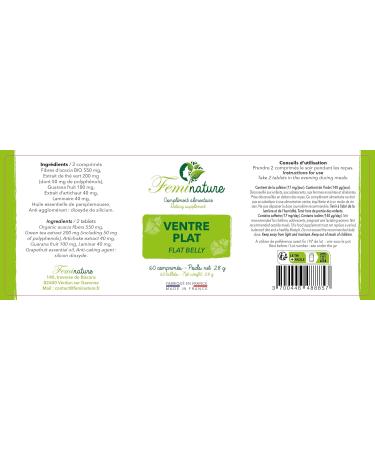 Powerful Fat Burner Flat Stomach Hunger Suppressant 60 Vegan Tablets Men and Women Made in France - Buy Online on GoSupps.com