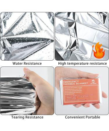 QIO CHUANG Emergency Mylar Thermal Blankets - Pack of 6 for Outdoors, Hiking, Survival, Bug Out Bag | Space Blanket for Camping, Marathons, First Aid - Buy Online on GoSupps.com