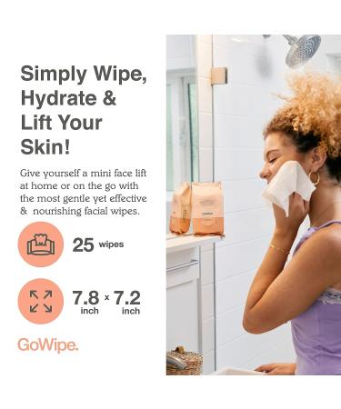 Organic Manuka Honey & Coconut Oil Facial Cleansing Wipes - Makeup Remover Towelettes with Aloe Vera, Rose Oil & Hyaluronic Acid - 25 Wipes - For All Skin Types - Buy Online on GoSupps.com