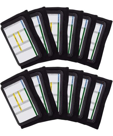 Pro Athletics QB Playbook Wristband - 12-Pack Black | Football Quarterback Play Wristbands for Youth, 3 Compartments - Wrist Coach for All Sports - Buy Online on GoSupps.com