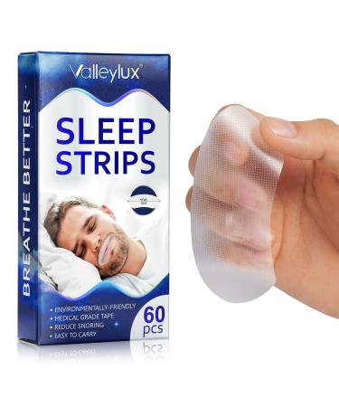 Sleep Strip Mouth Tape - 60 Pcs Mouth Tape, Anti Snoring Devices for Better Nasal Breathing, Mouth Tape for Sleeping, Sleep Tape for Mouth to Snoring Reduction - Improve Sleep Quality 1PC