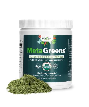 Univera Metagreens Green Superfoods Blend Powder Smoothie Mix with Organic Spirulina Vital Antioxidants Alkalize Detoxify Vegan Non-GMO 30-Day Supply.