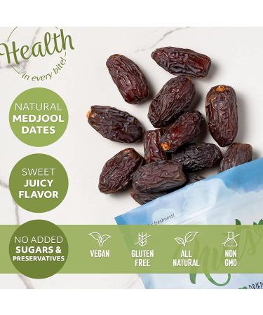 Natural Medjool Dates - Juicy, Sweet & Preservative-Free (2 lbs) | Grown in California - Buy Online on GoSupps.com