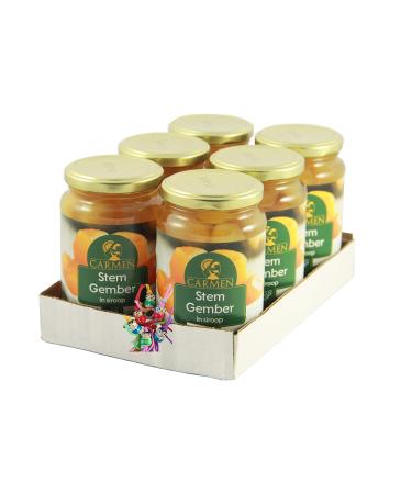 Carmen 6 x 450g/240g ATG Ginger Carmen in Gember Syrup + Small Lucky Bag - Wooden Doll