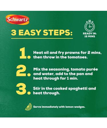 Schwartz x Bella Italia Gamberoni Garlic & Chilli Prawn Spaghetti Recipe Mix 35g - Buy Online on GoSupps.com