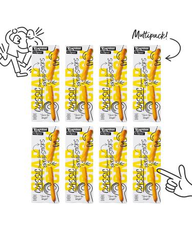 Organico - Classic Grissini Breadsticks 8x 120g. Organic and Made With Authentic Italian Ingredients. Traditional Crispy Handmade Bread sticks No GMO No Preservatives. Great For Party Food Or Snacks - Buy Online on GoSupps.com