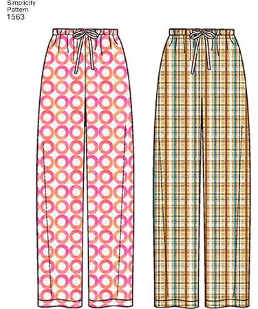 Simplicity 1563 Easy-to-Sew Unisex Pajama Pattern Kit | Sizes XS-XL - Buy Online on GoSupps.com