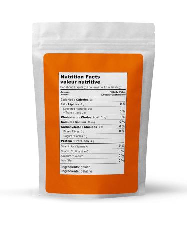 Gelatin (1kg) by Elo s Premium |100% All-Natural Food Grade Powder Unflavored Thickener| Packaged In Canada| Used As Thickener Stabilizer Texturiser| Non-GMO Gluten Free| Make Yogurt Fruit Gelatins Puddings and more - Buy Online on GoSupps.com