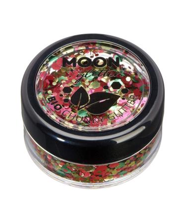 Mystic Biodegradable Eco Chunky Glitter by Moon Glitter - Masquerade - Cosmetic Bio Festival Makeup Glitter for Face Body Nails Hair Lips - 3g - Buy Online on GoSupps.com