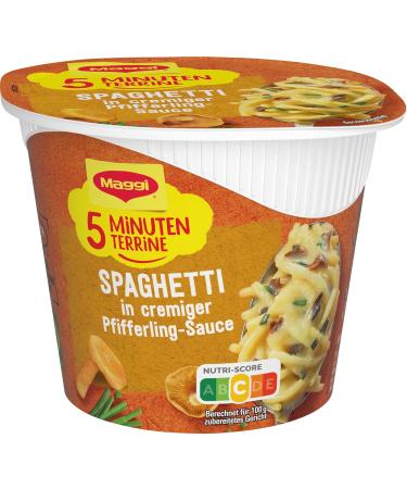 Buy Maggi 5 Minutes Terrine Spaghetti in Chanterelle Cream Sauce - 8-Pack Instant Pasta Ready Meal with Mushrooms 54g Each - Buy Online on GoSupps.com