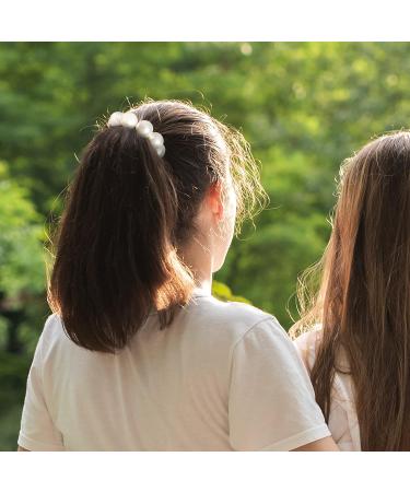 Pearls Wrist/Hair Tie for Women - Elegant Pearl Ponytail Elastic Bracelet/Hair Band - Buy Online on GoSupps.com