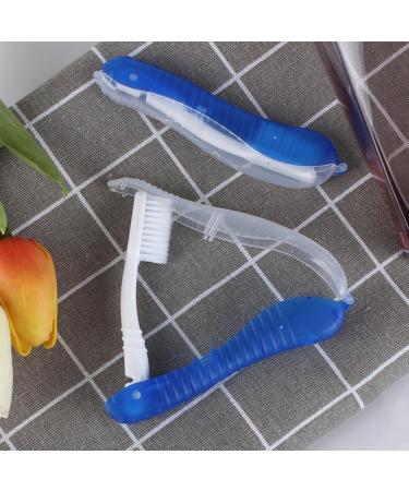 Foldable Toothbrush for Travel | Manual/Folding Toothbrush with Lid | Effective Clean for Camping Business Trips & Hospital Stays - Buy Online on GoSupps.com