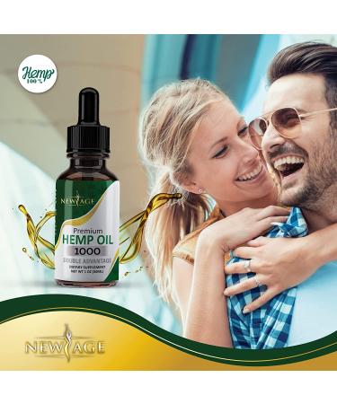New Age Hemp Oil - All Natural USA Grown (1000mg, Pack of 2) - Buy Online on GoSupps.com