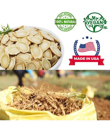 American Ginseng Slices from Wisconsin DOL American Wisconsin Ginseng Slices Root for Tea Energy for Men Women Health Boosts Immunity / Lager Round Strip 4OZ/Bag 4OZ/Bag-Lager Round Strip-Ginseng Slices - Buy Online on GoSupps.com