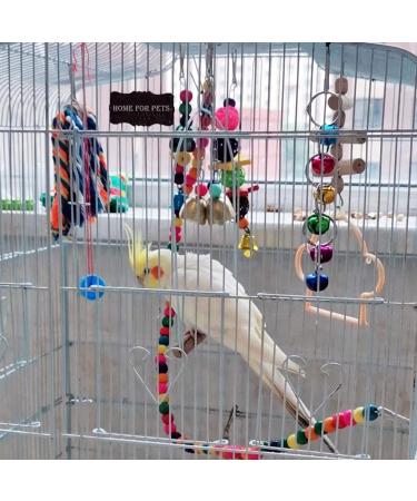 kathson 17 Packs Bird Toys Parrot Swing Chewing Toys Hanging Bell Birds Cage Toys Colorful Toy for Small Parakeets Conures Cockatiels Macaws Finches Love Birds - Buy Online on GoSupps.com