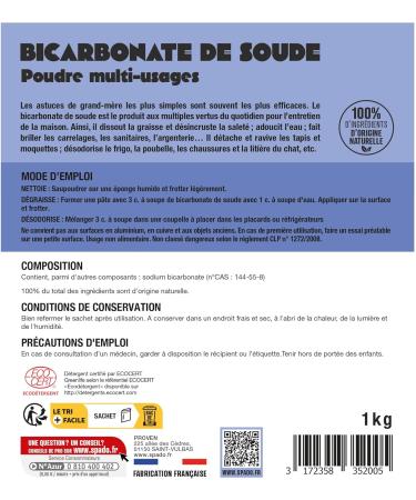 GLOSS - Baking soda powder - Degreases deodorises and sanitizes - 100% natural - 1 kg - Made in France - Buy Online on GoSupps.com