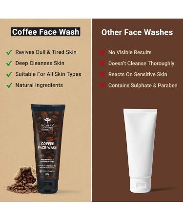 Bombay Shaving Co. Coffee Face Wash - Deep Cleansing, De-Tanning, Blackhead Removal | Made in India - Buy Online on GoSupps.com