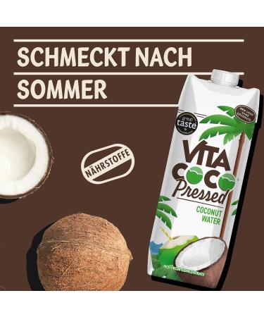 Vita Coco Pressed Coconut Water 6x1L - Naturally Hydrating Rich in Vitamin C & Coconut Puree | Buy Online - Buy Online on GoSupps.com