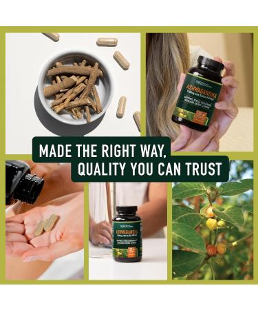 Ashwagandha Supplement 1300mg for Stress Resistance & Energy Boost | High Absorption Adaptogen from Root Powder with Black Pepper | Stress-Related Fatigue Support | Non-GMO | 120ct 2-Month Supply - Buy Online on GoSupps.com