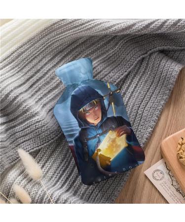Anime Boy Hot Water Bottle with Plush Cover | Hand Warmer for Adults & Kids | 26.5x15.3cm | International Shipping - Buy Online on GoSupps.com