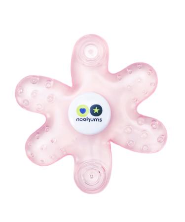 Nookums Cooling Teether - Promotes Healthy Oral Development - Compatible with All Nookums Paci-Plushies - 100% Silicone and Filled with Sterilized Water - Fridge Safe - 6 Different Textures (Pink)