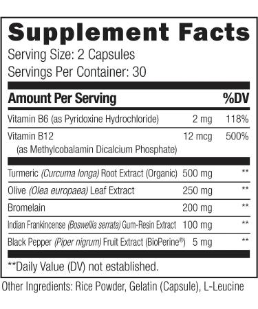 UMZU zuRelief - Joint Health & Comfort Supplement for Flexibility, Mobility & Gut Health - Turmeric, B6, B12 - 30 Day Supply (60 Capsules) - Buy Online on GoSupps.com