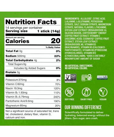 Liquid I.V. Hydration Multiplier Sugar Free + Energy - Strawberry Kiwi | Electrolyte Powder Drink Mix | 1 Pack (14 Servings) Strawberry Kiwi 7.9 Ounce (Pack of 1) - Buy Online on GoSupps.com