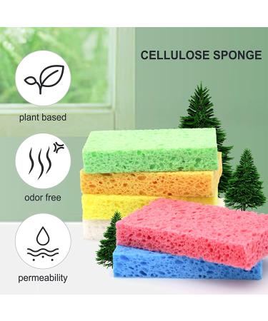 ARCLIBER Cellulose Heavy Duty Kitchen Sponges - 6 Pack, Multicolor - Scrub Tough Messes Without Scratching - Buy Online on GoSupps.com