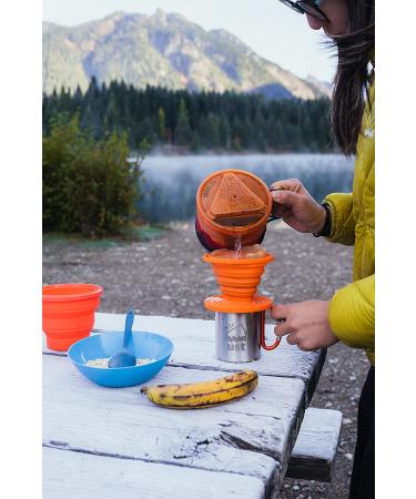 UST Collapsible Flexware Coffee Drip - Strong, Flexible, Compact, BPA-Free Design with Lid Seal for Hiking, Backpacking, Camping - Outdoor Survival Essential - Buy Online on GoSupps.com