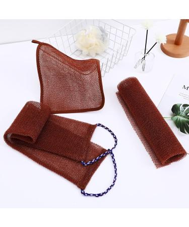 FOMIYES African Net Sponge Washcloth | Exfoliating Body Scrubber & Bathing Essentials Kit for Face & Back | Ideal for Shower & Skincare - Buy Online on GoSupps.com