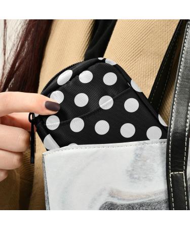Travel-Friendly Naanle Black & White Polka Dots Pill Box | 7-Day Pill Organizer & Zipper Case for Vitamins | Compact & Portable Supplement Holder - Buy Online on GoSupps.com