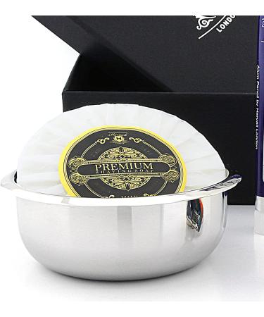 6 Pc Men's Shaving Kit - 5 Edge Razor Silver Tip Badger Brush Stand Soap & Bowl - Perfect Grooming Set for Men | International Shipping Available - Buy Online on GoSupps.com