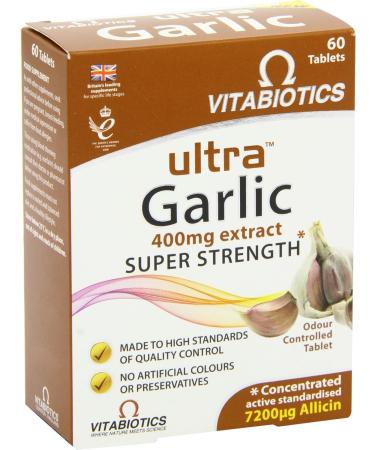 Vitabiotics Ultra Garlic Tablets - 60 Tablets 60 count (Pack of 1) - Buy Online on GoSupps.com
