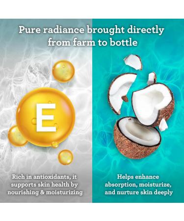 GuruNanda Vitamin E Oil 2 Fl Oz - 100% Pure & Natural Non-GMO Vegan | Nourish Skin Hair & Nails - Coconut Oil Enriched (Pack of 2 - Buy Online on GoSupps.com