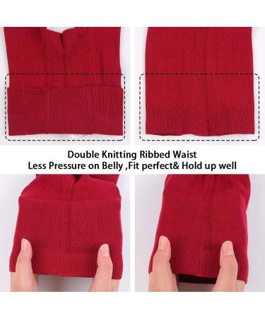 Cotton Baby Girls Socks Infant Toddler Pantyhose Cable Knit Legging Pants 6-12 Months - Wine Red - Buy Online on GoSupps.com