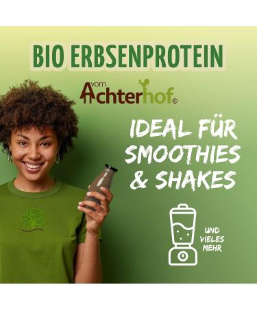 Organic Pea Protein Powder | 1 KG | 80% Vegan Protein | Direct from Achterhof - International Shipping Available - Buy Online on GoSupps.com